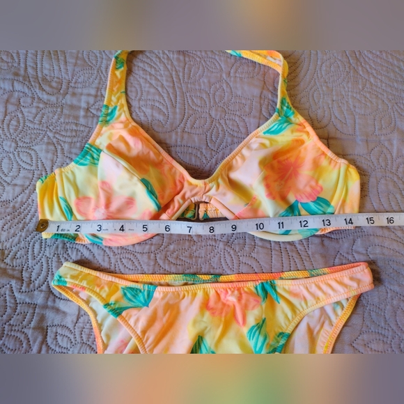 Vintage Venus 80s 90s High Cut Floral Bikini Set Swim Wear sz S/M - Picture 10 of 12